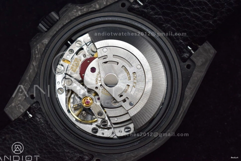 Nylon VSF Carbon Submariner VS3135 Edition Dial Best Black DIW on Red 1:1 Black Strap 0208